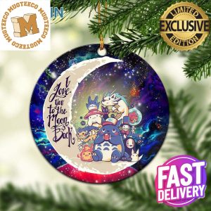 Ghibli Character Love You To The Moon And Back Personalized Galaxy Holiday Gifts Christmas Decorations Ornament