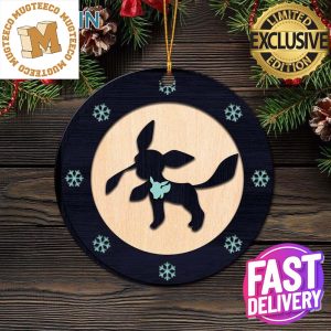 Glaceon Eevee Evolution Pokemon Personalized Holiday Gifts Christmas Decorations Ornament