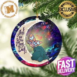 Godzilla And Mothra Love Love You To The Moon And Back Galaxy Ceramic Christmas Tree Decorations Ornament