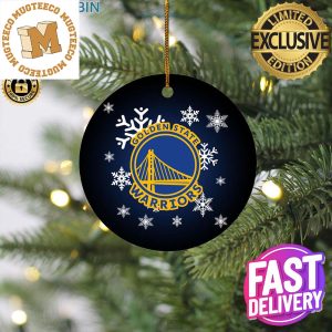 Golden State Warriors NBA Xmas Gifts 2023 Merry Christmas Ceramic Ornament