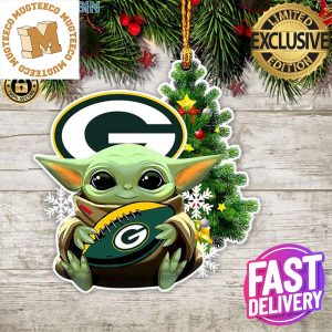 Green Bay Packers Baby Yoda NFL Christmas Tree Decorations Ornament