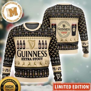 Guinness Extra Stout Est 1759 Personalized Custom Name 2023 Xmas Holiday Ugly Christmas Sweater