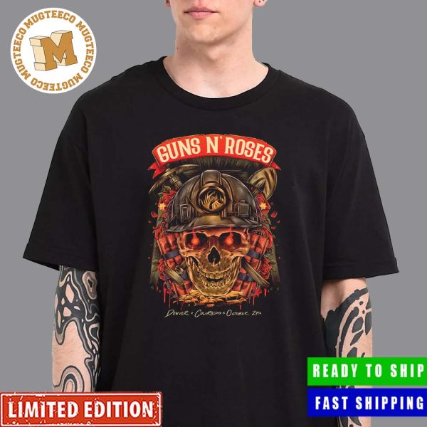 Guns N Roses Denver X Colorado X October 27th 2023 Fire Fighter Skull Poster Unisex T-Shirt