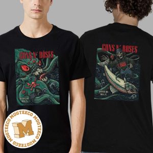 Guns N Roses Seattle Event October 14 2023 Full Show Combine Skeleton Versus Kraken Poster Two Sides Unisex T-Shirt
