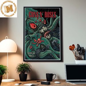 Guns N Roses Seattle Event Show October 14 2023 The Kraken Home Decor Poster Canvas