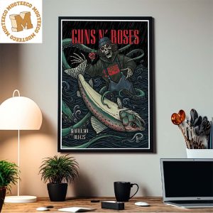 Guns N Roses Seattle Event Show October 14 2023 The Skeleton Home Decor Poster Canvas