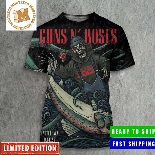 Guns N Roses Seattle Event Show October 14 2023 The Skeleton Poster All Over Print Shirt