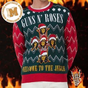 Guns N Roses Welcome To The Jingle Classic Logo 2023 Ugly Christmas Sweater