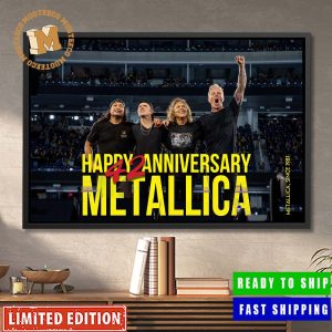 Happy 42 Years Anniversary Metallica Band Decorations Poster Canvas