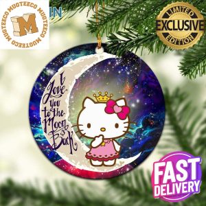 Hello Kitty Love You To The Moon And Back Galaxy Cute Personalized Christmas Decorations Ornament