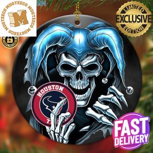 Houston Texans NFL Skull Joker Personalized 2023 Holiday Gifts Christmas Decorations Ornament