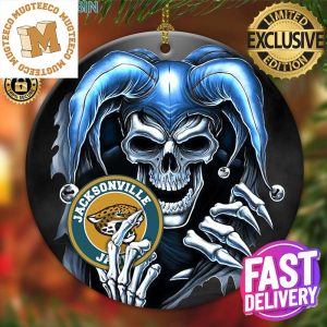 Jacksonville Jaguars NFL Skull Joker Best 2023 Holiday Gifts For Fan Christmas Ornament