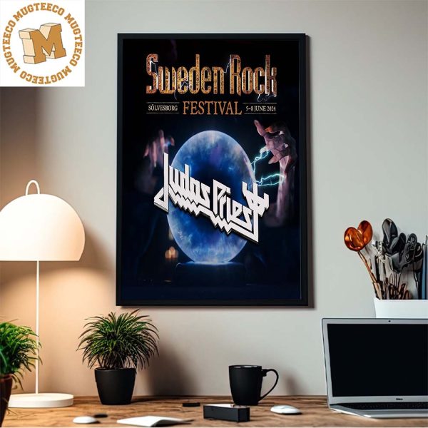 Judas Priest Sweden Rock Solvesborg Festival June 2024 Home Decor Poster Canvas