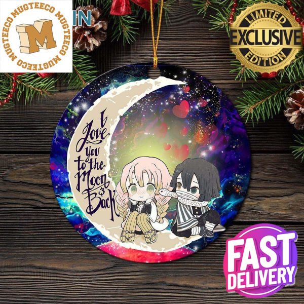 Kanroji And Kaburamaru Demon Slayer Love You To The Moon And Back Galaxy 2023 Holiday Couple Gifts Personalized Christmas Ornament