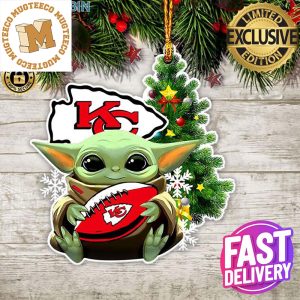 Kansas City Chiefs Baby Yoda NFL Christmas Tree Decorations Ornament