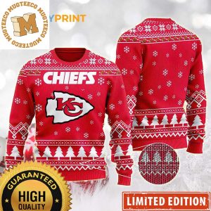 Kansas City Chiefs Classic Symbol Custom Name 2023 Holiday Knitted Red Ugly Christmas Sweater