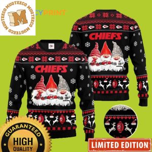 Kansas City Chiefs Gnome Christmas Black Ugly Sweater