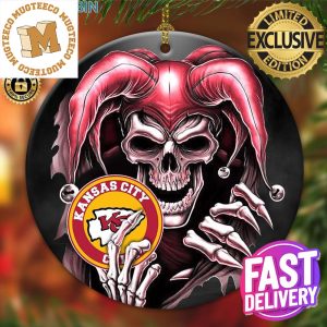 Kansas City Chiefs NFL Skull Joker Personalized Xmas Gifts Christmas Decorations Ornament