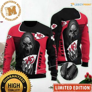 Kansas City Chiefs The Death Skull Gift For Fan Ugly Wool Sweater Christmas