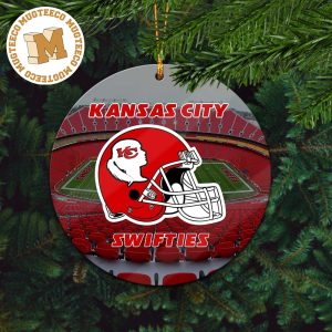Kansas City Swifties Helmet 2023 Holiday Xmas Gifts For Fan Ceramic Christmas Decorations Ornament