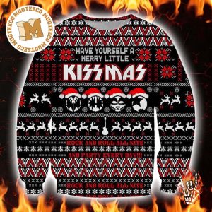 Kiss Have Yourself A Merry Little Kissmas 3D Christmas Ugly Sweater