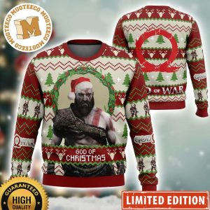 Kratos God of Christmas God of War Ugly Christmas Sweater