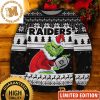 Las Vegas Raiders Grinch Logo Chritmas Light 2023 Holiday Ugly Christmas Sweater For Family