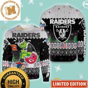 Las Vegas Raiders Grinch Toilet Sit On The Chiefs Funny 2023 Holiday Gifts Ugly Christmas Sweater