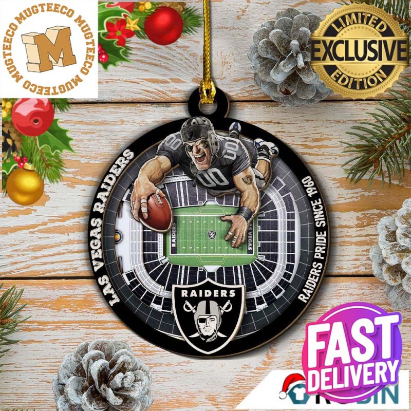 Las Vegas Raiders inspired Christmas Tree Topper Top Ornament Ornaments NFL