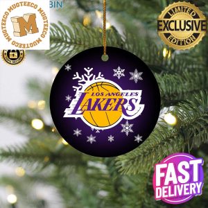 Los Angeles Lakers NBA Merry Christmas 2023 Holiday Gifts Personalized Christmas Decorations Ornament