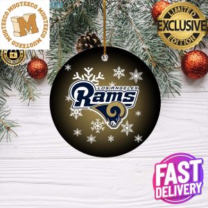 Los Angeles Rams NFL Merry Christmas Circle Decorations Ornament