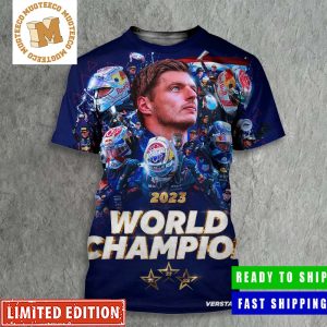 Max Verstappen 2023 Formula 1 World Champion Celebrating The Third Star All Over Print Shirt