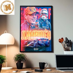 Max Verstappen Is F1 Champion For Three Times In A Row Home Decor Poster Canvas