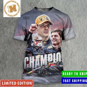 Max Verstappen Three Times World Champion Formular 1 All Over Print Shirt