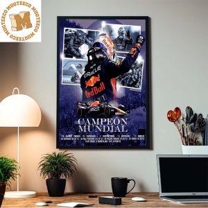 Max Verstappen World Champion 2023 Red Bull Racing Team Home Decor Poster Canvas