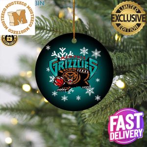 Memphis Grizzlies NBA Custom Name Merry Christmas Decorations Ornament