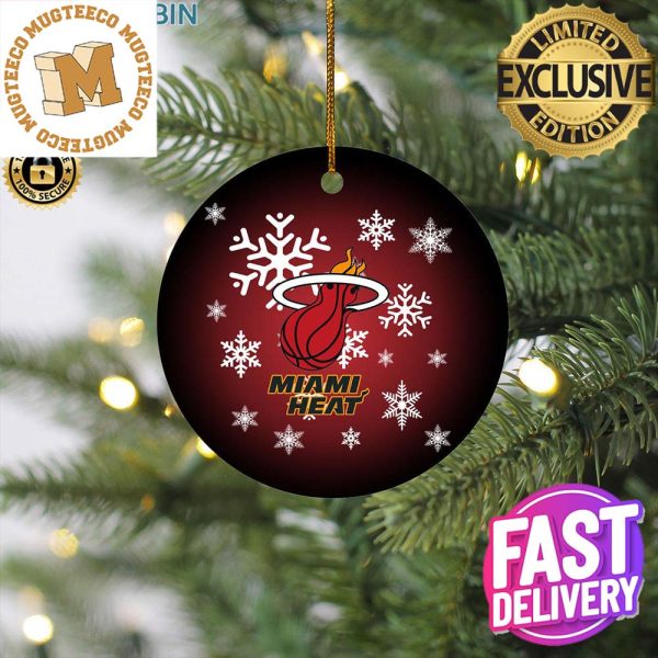 Miami Heat NBA 2023 Xmas Gifts Christmas Decorations Ornament