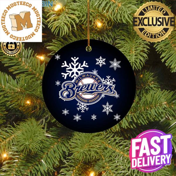 Milwaukee Brewers MLB Custom Name 2023 Holiday Christmas Decorations Ornament
