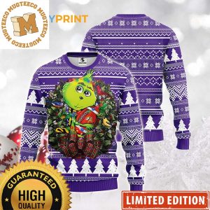 Minnesota Vikings Grinch Hug Christmas Football NFL Wreath Ugly Sweater