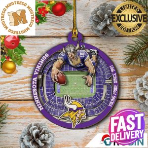 Minnesota Vikings Mascot NFL Custom Name 2023 Holiday Gifts Christmas Decorations Ornament