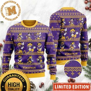 Minnesota Vikings Mickey Mouse Player Disney 2023 Holiday Gifts Ugly Sweater Christmas
