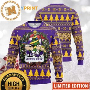 Minnesota Vikings Snoopy Peanuts And Friends Christmas Ugly Sweater