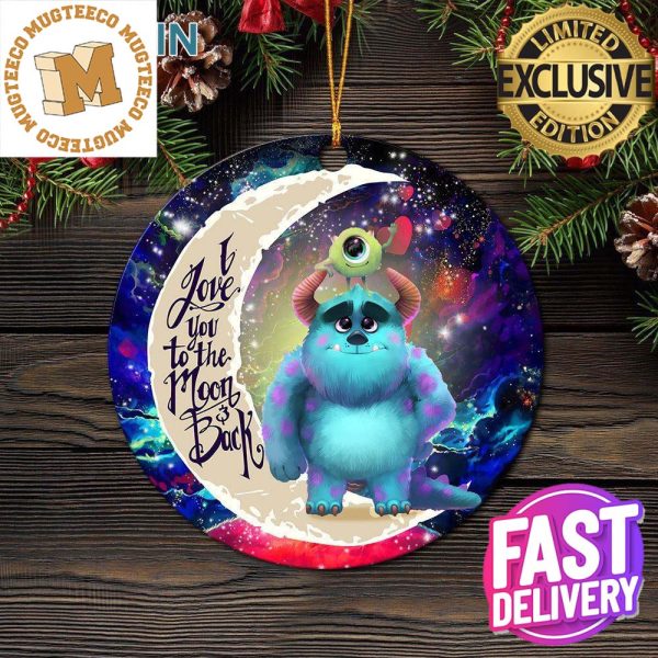 Monster Inc Sully And Mike Love You To The Moon And Back Galaxy Personalized 2023 Xmas Gifts Christmas Tree Decorations Ornament