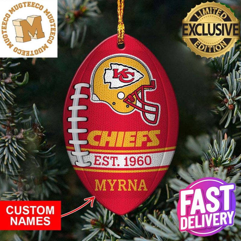 NFL Kansas City Chiefs Custom Name And Number Christmas Gift For