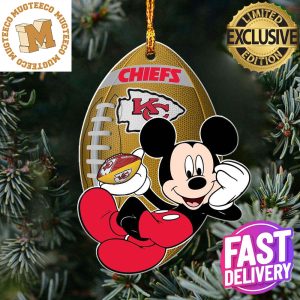 NFL Kansas City Chiefs Xmas Mickey Mouse Custom Name Disney Christmas Tree Decorations Ornament