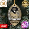 NFL New Orleans Saints Xmas American US Eagle Custom Name Ornament