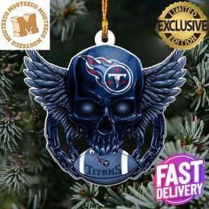 NFL Tennessee Titans Skull 2023 Holiday Xmas Ornament Christmas Gift For Fans
