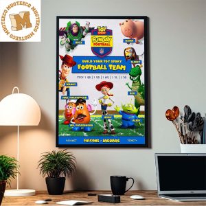 NFL Toy Story Funday Football Falcons Vs Jaguars Build Your Football Team Home Decor Poster Canvas