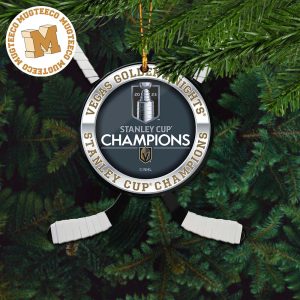 NHL Vegas Golden Knights 2023 Stanley Cup Champions Hockey Custom Name Christmas Decorations Ornament