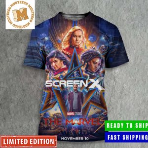 New Exclusive Screen X Poster For The Marvels On November 10 In Theaters All Over Print Shirt